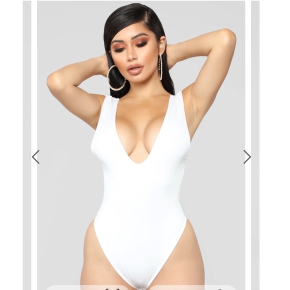 Fashion Nova Tops - NWT: Fashion nova Oceans Deep Bodysuit - Ivory